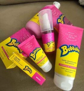 Linha de loções e hidratantes do chiclete Bubbaloo