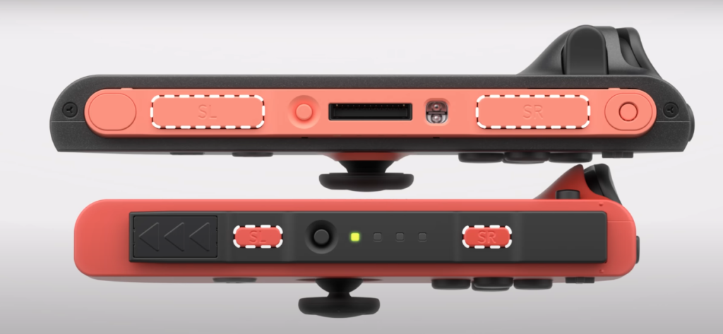 Botões maiores em relação ao Nintendo Switch 1